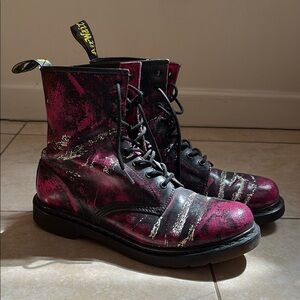 Dr. Martens Pink and Black Boots